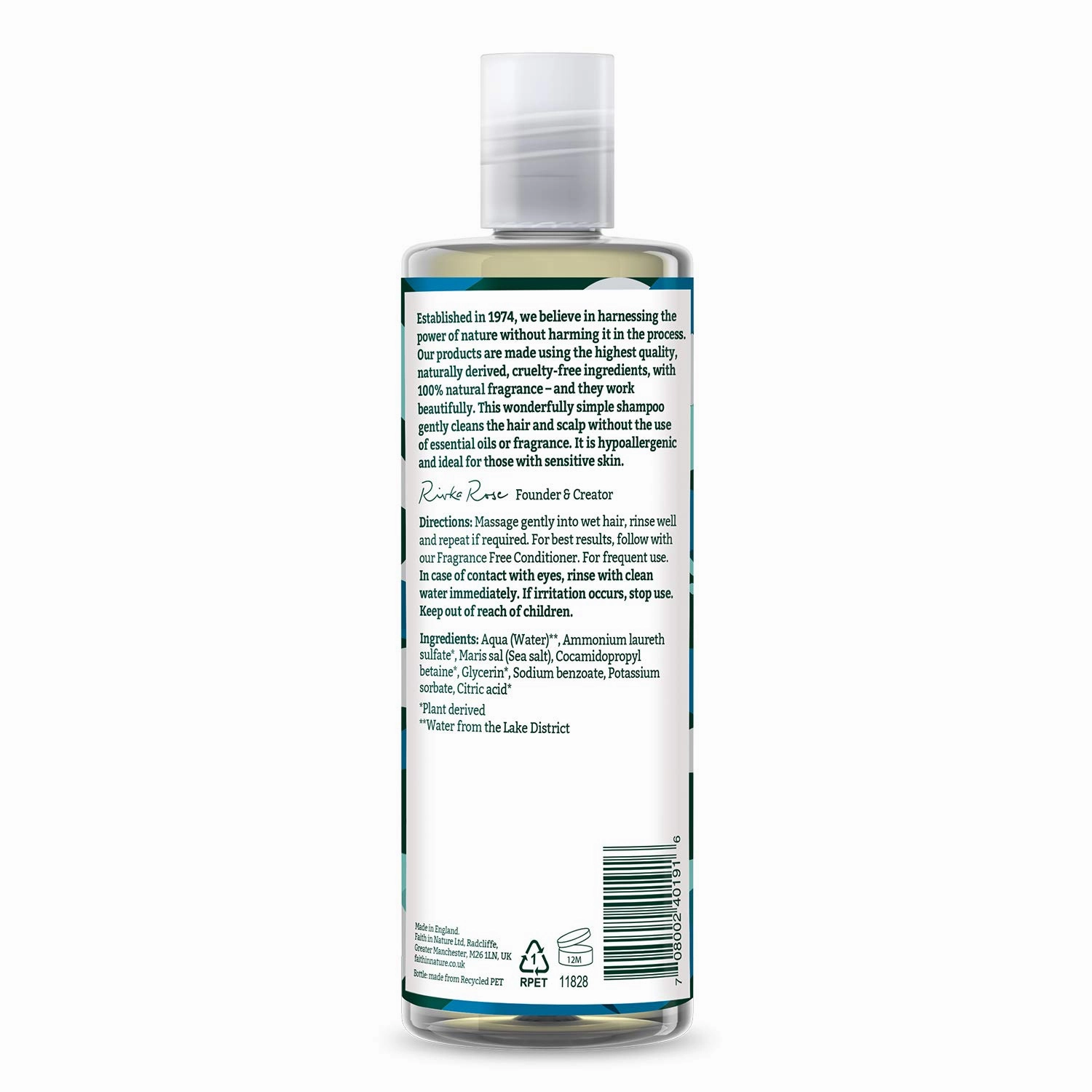 Faith in Nature Natural Fragrance Free Shampoo 13.5floz