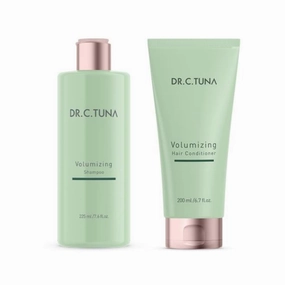 FARMASi Dr. C. TUNA Volumizing Shampoo & Conditioner Bundle – Natural, Repairing & Volumizing Hair Care for All Hair Types – 225 ml Shampoo / 200 ml Conditioner