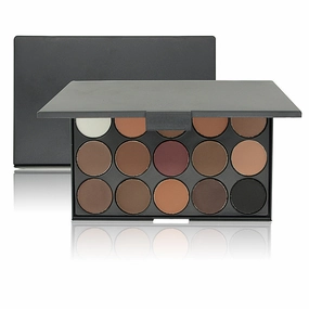 Fashion Eye Makeup 15 Color Matte Shimmer Pigment Nude Eyeshadow Palette Cosmetic Make up Set EARTH Tone Eye Shadow #E15#