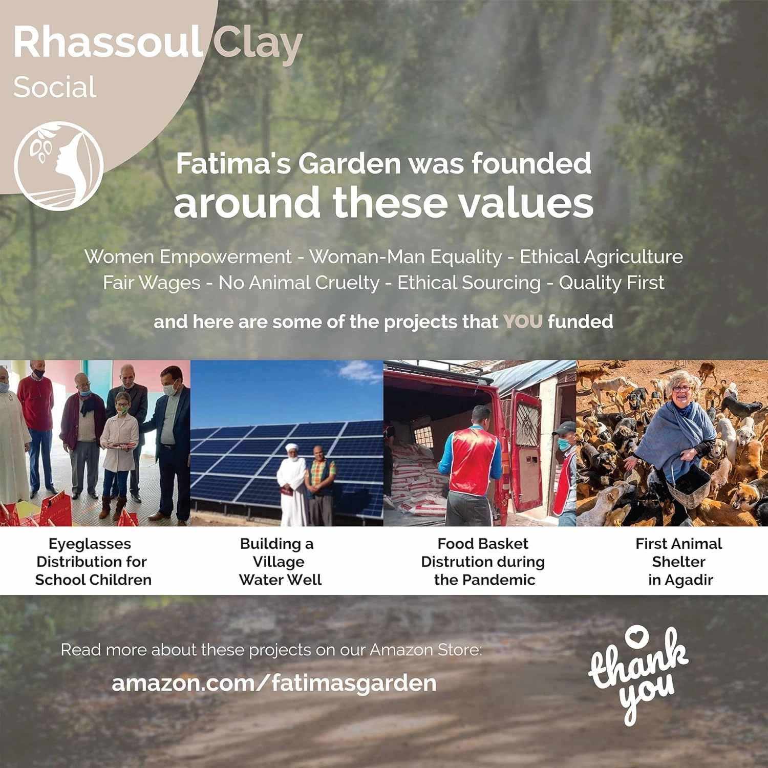 Fatima's Garden Rhassoul Clay with Argan & Eucalyptus - Detox & Soften, 250g