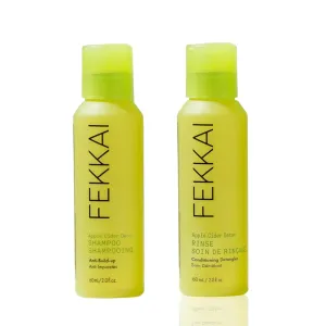 Fekkai Apple Cider Detox Rinse (2 oz)   Apple Cider Detox Shampoo (2 oz) - Free of Sulfates, Parabens, Phthalates - Vegan, Cruelty-Free