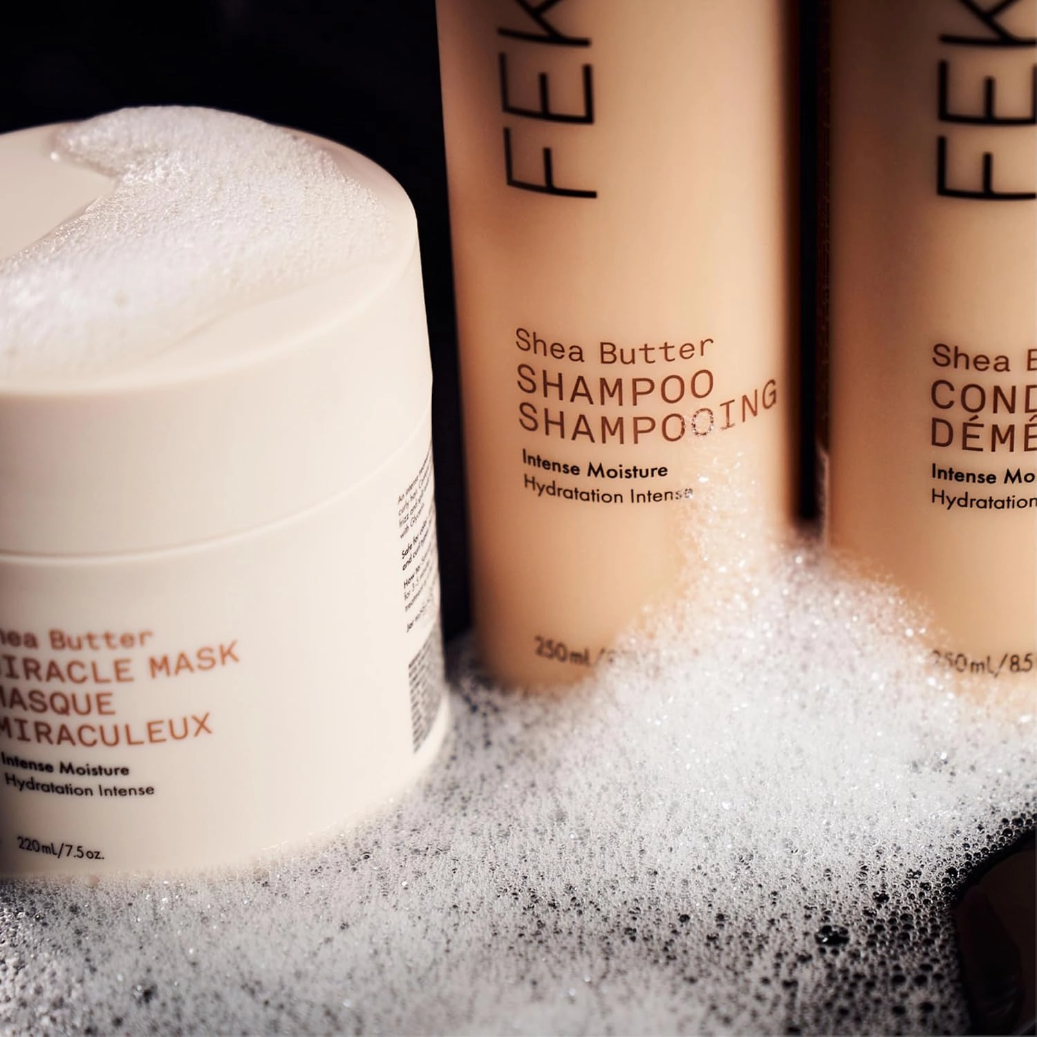 FEKKAI Shea Butter Shampoo (2 oz)   Conditioner (2 oz) - Improves Moisture, Softness & Shine - Reduces Frizz by 61% Up to 12H - Free of Sulfates, Parabens, Phthalates - Vegan, Cruelty-Free