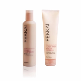 FEKKAI Technician Color Shampoo (8.5 oz)   Flash Mask (5 oz) - Extends Vibrancy of Color-Treated Hair - Free of Sulfates, Parabens, Phthalates - Vegan, Cruelty-Free