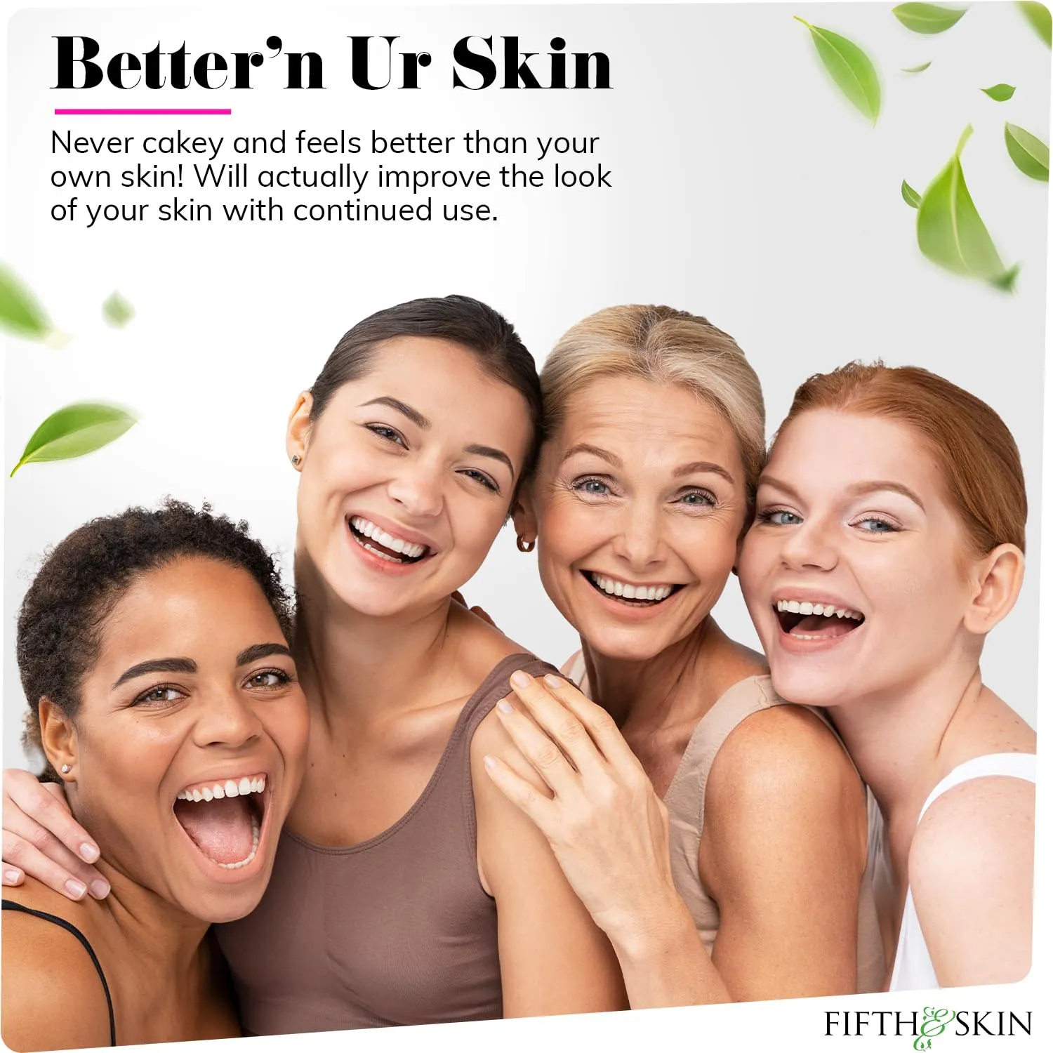 Fifth & Skin: Better’n Ur Skin Liquid Foundation (BURNT SIENNA) - Natural, Organic, Vegan, Cruelty-Free - Gluten-Free Beauty with Buildable Coverage and Palm-Free Luxury - 1 oz