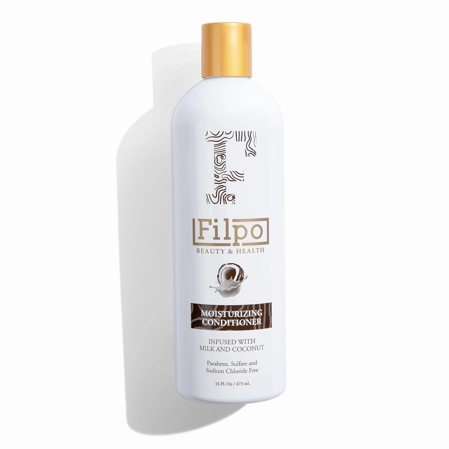 FILPO Coconut Milk Conditioner with Argan Oil - Sulfate-Free, Coconut-Infused Formula for Curly and Damaged Hair