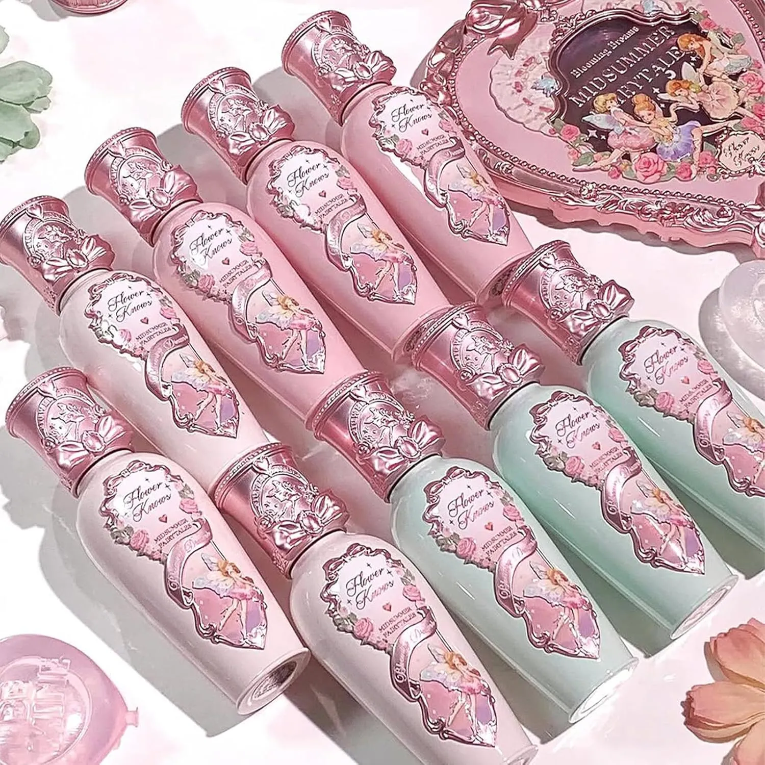 Flower Knows Midsummer Fairytales Coating Lip Lacquer,Glowy Non-Fading Lip Gloss,Hydrating Tinted Lip Oil for Girls&Women,Vegan & Cruelty Free,0.17Fl Oz(G02 Little Flower Fairy)