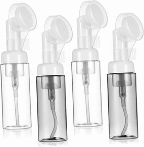Foaming Soap Dispensers - Pack of 4-60ml Travel Size Empty Facial Foaming Bottles Mini Soap Pump Containers for Shampoo Hand Soap and Lash Mousse