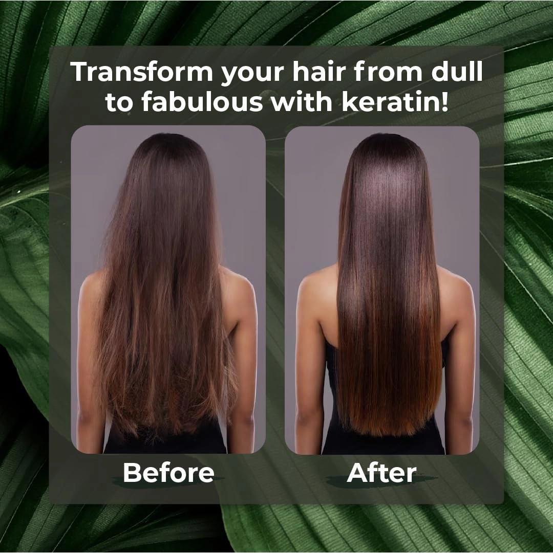 Formaldehyde-Free Organic Keratin Treatment Set - 2 Oz Natural Ingredients for Straight Silky Smooth Hair Keratin Complex Smoothing Hair Treatment Kit