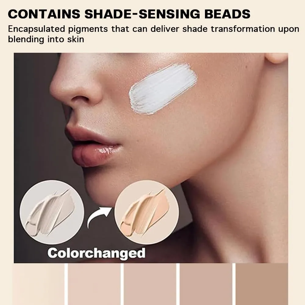 Foundation 4 in 1 - Color Changing Foundation, Medium Spectrum with SPF 50, Hypoallergenic Hydrating Liquid Foundation and Concealer, Long-lasting & Waterproof Natural Finish - 1.06 fl oz - 2 Pack