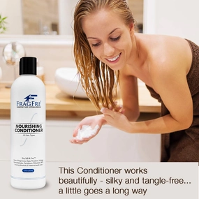 Fragrance Free Conditioner 8 oz - Parabens Free Hypoallergenic - Hair Conditioner for Sensitive Skin - Deep Conditioning for Normal Treated and Fragile Hairs - Vegan Gluten Free (1 Pack)