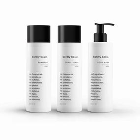 Fragrance Free Shampoo, Conditioner and Body Wash - Gentle on Sensitive Skin and Hair - Unscented - Dermatologist Tested - No Sulfates, Parabens or Gluten - Hypoallergenic
