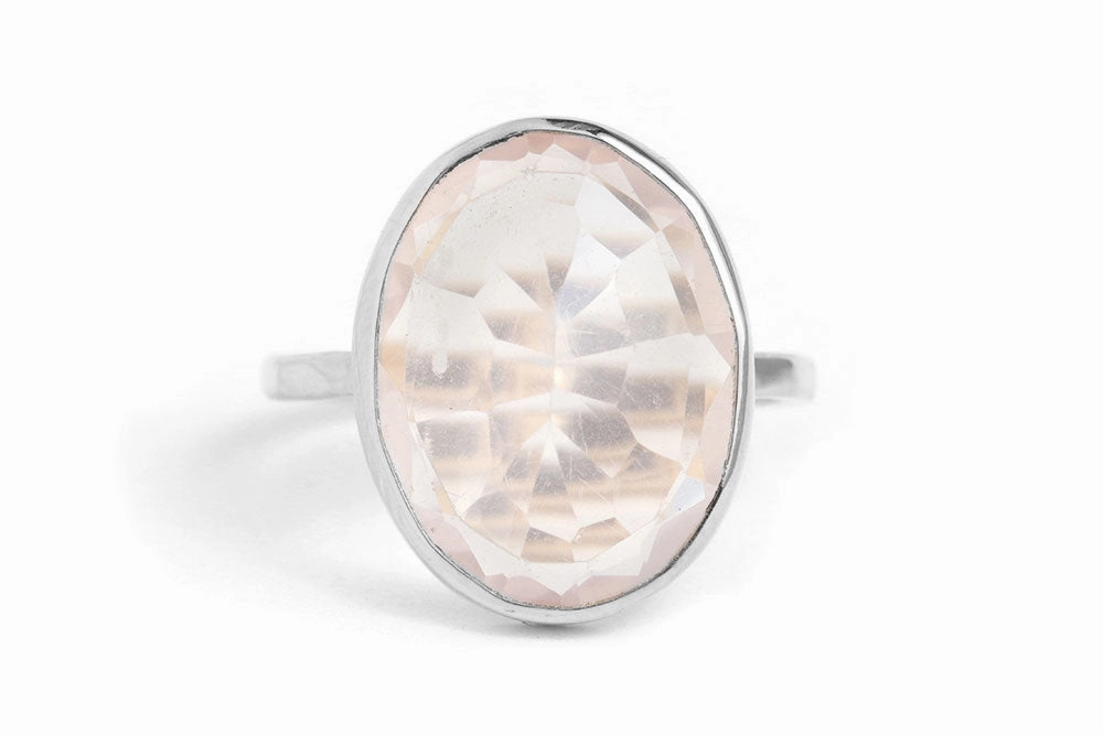 Freeform Rose Quartz Ring