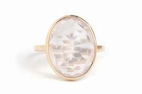 Freeform Rose Quartz Ring