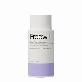 Freewill Blonde Preserve Purple Conditioner, Sulfate-Free Toning Conditioner for Blonde Hair, Neutralizes Brassiness, Enhances Natural & Color-Treated Hair, Boosts Shine, 8.5 oz