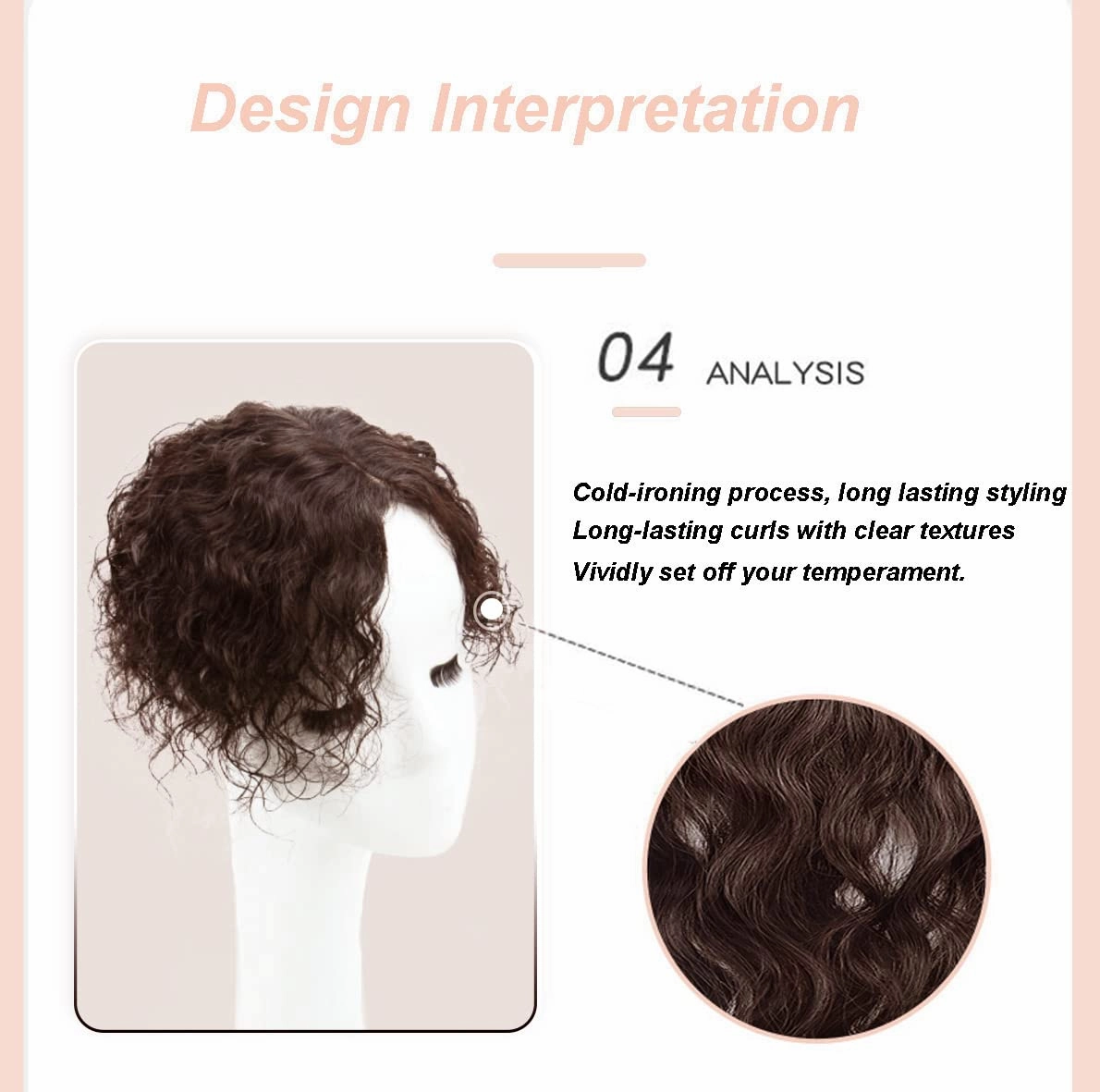Fuffly Curly Human Hair Topper Side Part Clip in Hairpiece Women Toupee Replacement Hair Piece 13x14cm Silktop Topper Clip on Wave Hair Extensions Covering Grey Hair(12" Right Part,Dark Brown)