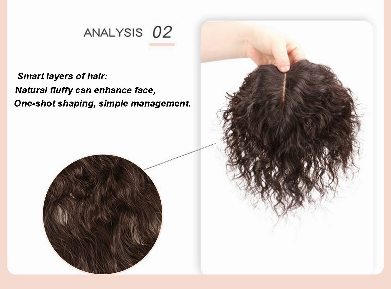 Fuffly Curly Human Hair Topper Side Part Clip in Hairpiece Women Toupee Replacement Hair Piece 13x14cm Silktop Topper Clip on Wave Hair Extensions Covering Grey Hair(12" Right Part,Dark Brown)