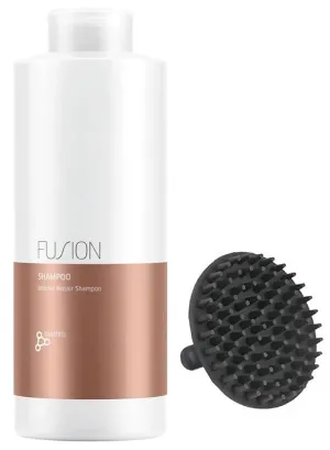 Fusion Shampoo Fusion Intense Repair Shampoo 1 Liter and M Hair Designs Scalp Massager Brush (Bundle)