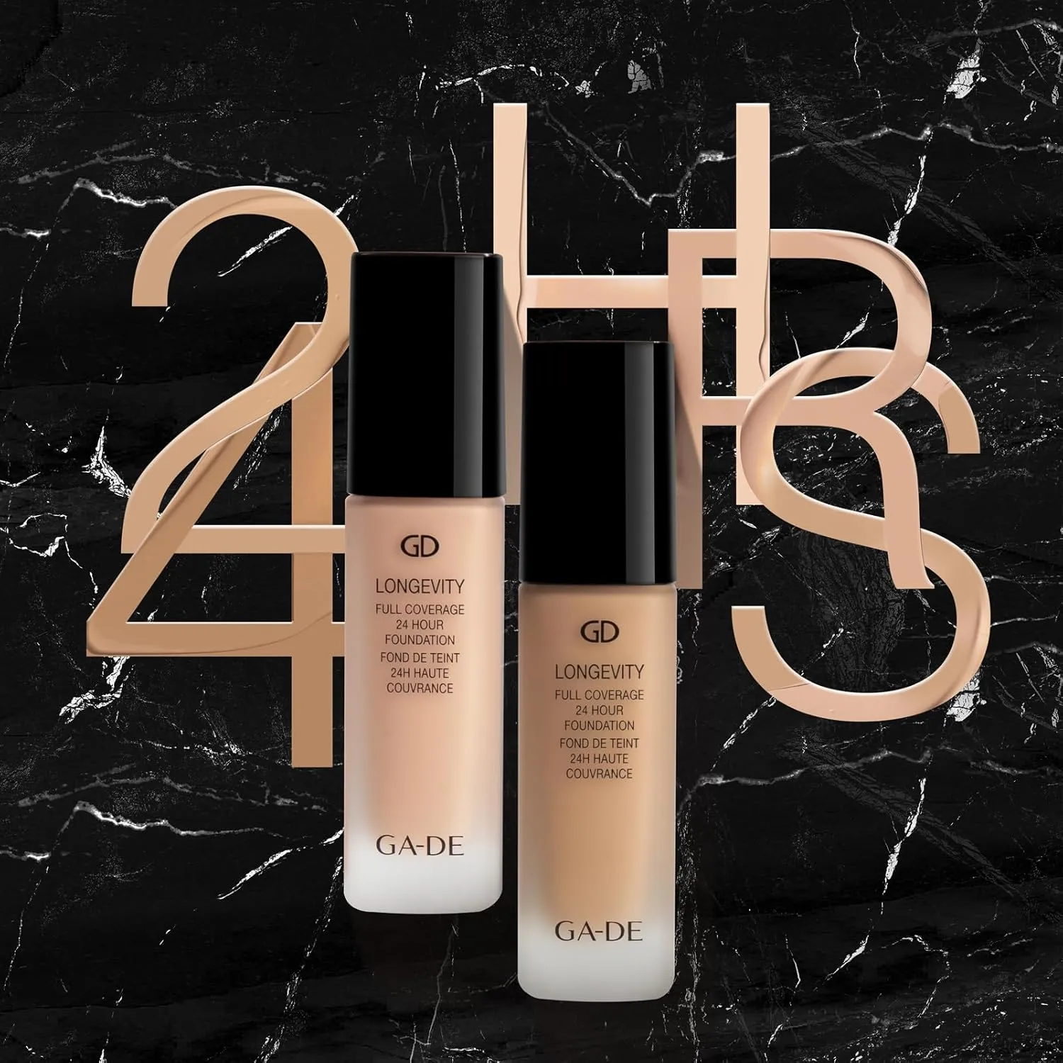 GA-DE Longevity Full Coverage 24 Hour Foundation, 553 - Weightless, Ultra-Soft Cream Foundation, Face Makeup for Natural Matte Look - 1.01 oz