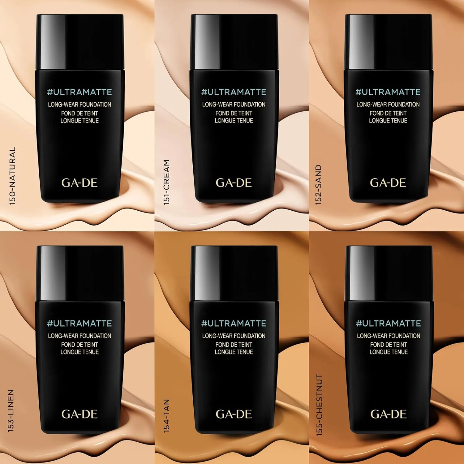 GA-DE Ultramate Long-Wear Foundation, 151 - Sweat-Resistant and No-Transfer Cream Foundation - Face Makeup for Flawless Ultra-Matte Finish - 1 oz