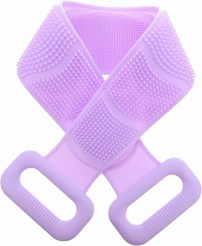 GALPADA Silicone Bath Towel Exfoliating Shower Scrubber with Double Design for and Storage Back Massager for Smooth Skin and Gentle Cleansing Bathing Supplies