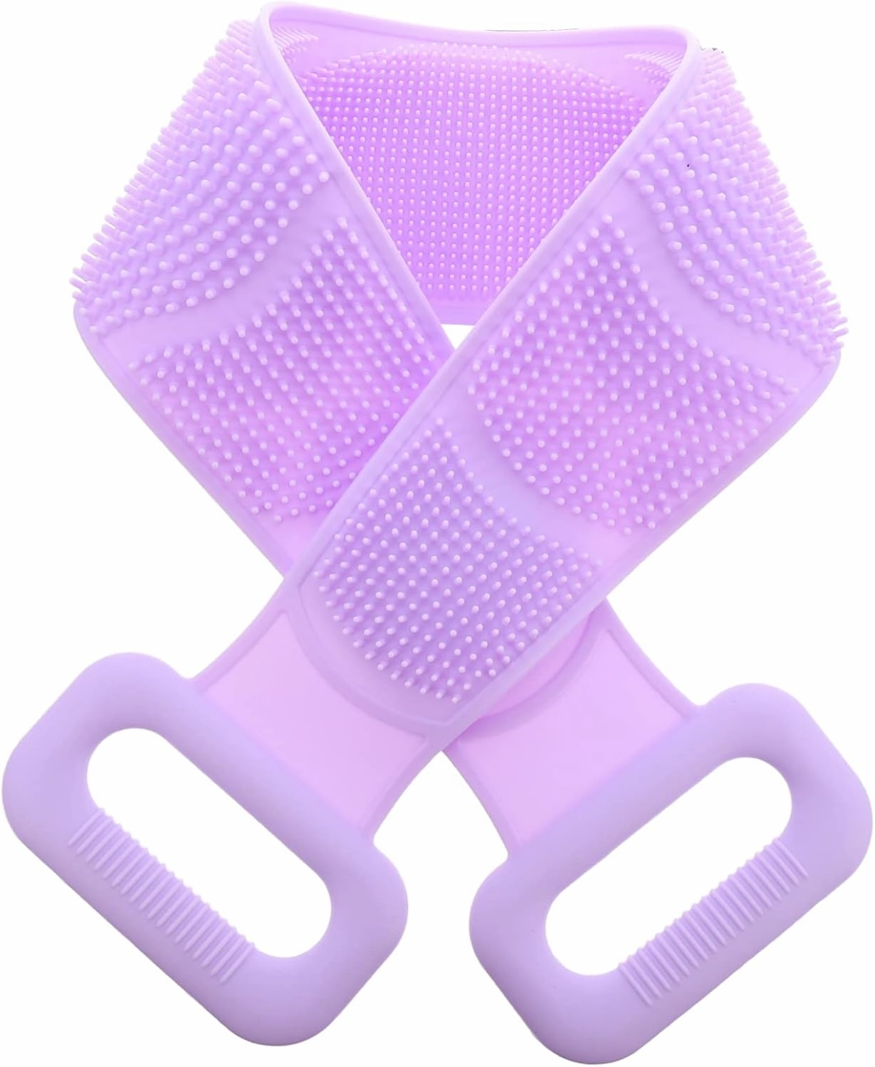 GALPADA Silicone Bath Towel Exfoliating Shower Scrubber with Double Design for and Storage Back Massager for Smooth Skin and Gentle Cleansing Bathing Supplies
