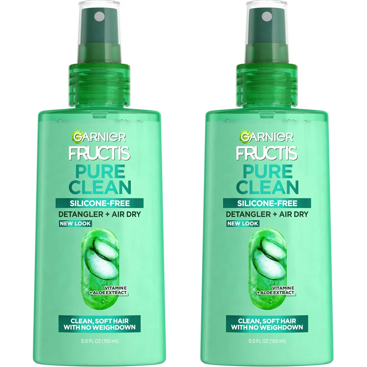 Garnier Fructis Pure Clean Detangler   Air Dry Spray, 5.0 Fl Oz, 2 Count (Packaging May Vary)