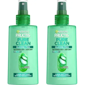 Garnier Fructis Pure Clean Detangler   Air Dry Spray, 5.0 Fl Oz, 2 Count (Packaging May Vary)