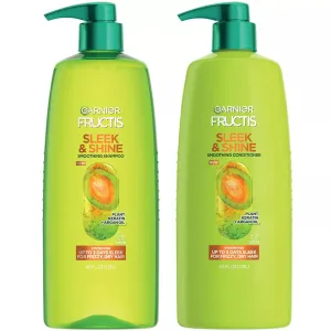 Garnier Fructis Sleek & Shine Smoothing Shampoo & Conditioner, 40 Fl Oz (2 Pack)