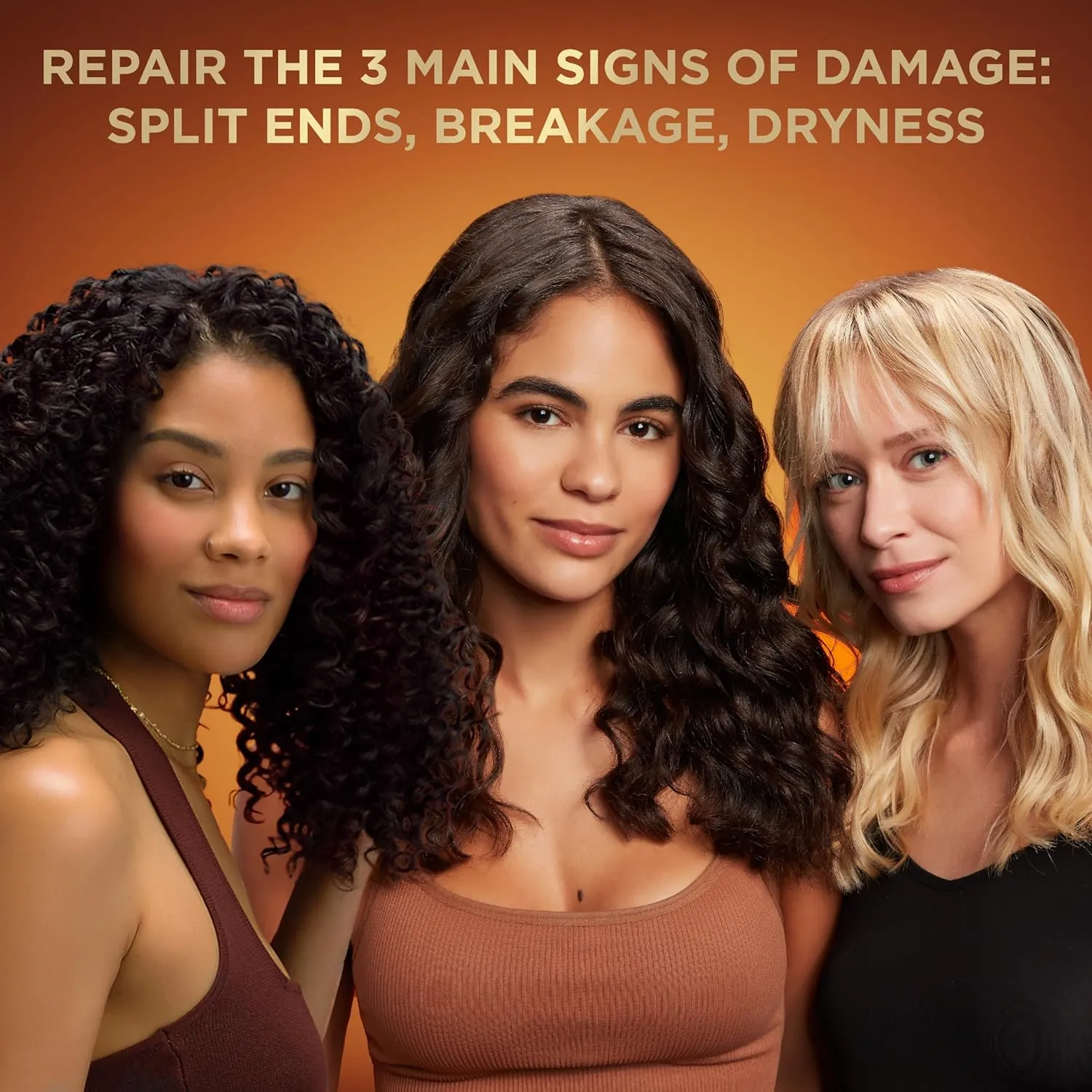 Garnier Whole Blends Honey Treasures Repairing Shampoo, Conditioner   Miracle Nectar Leave-In Set for Dry, Damaged Hair (3 Items), 1 Kit (Packaging May Vary)
