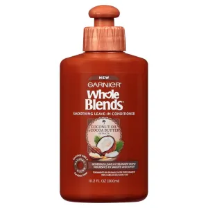 Garnier Whole Blends Smoothing Leave-in Conditioner, Coconut Oil & Cocoa Butter 10.2 Fl Oz (1 Count)