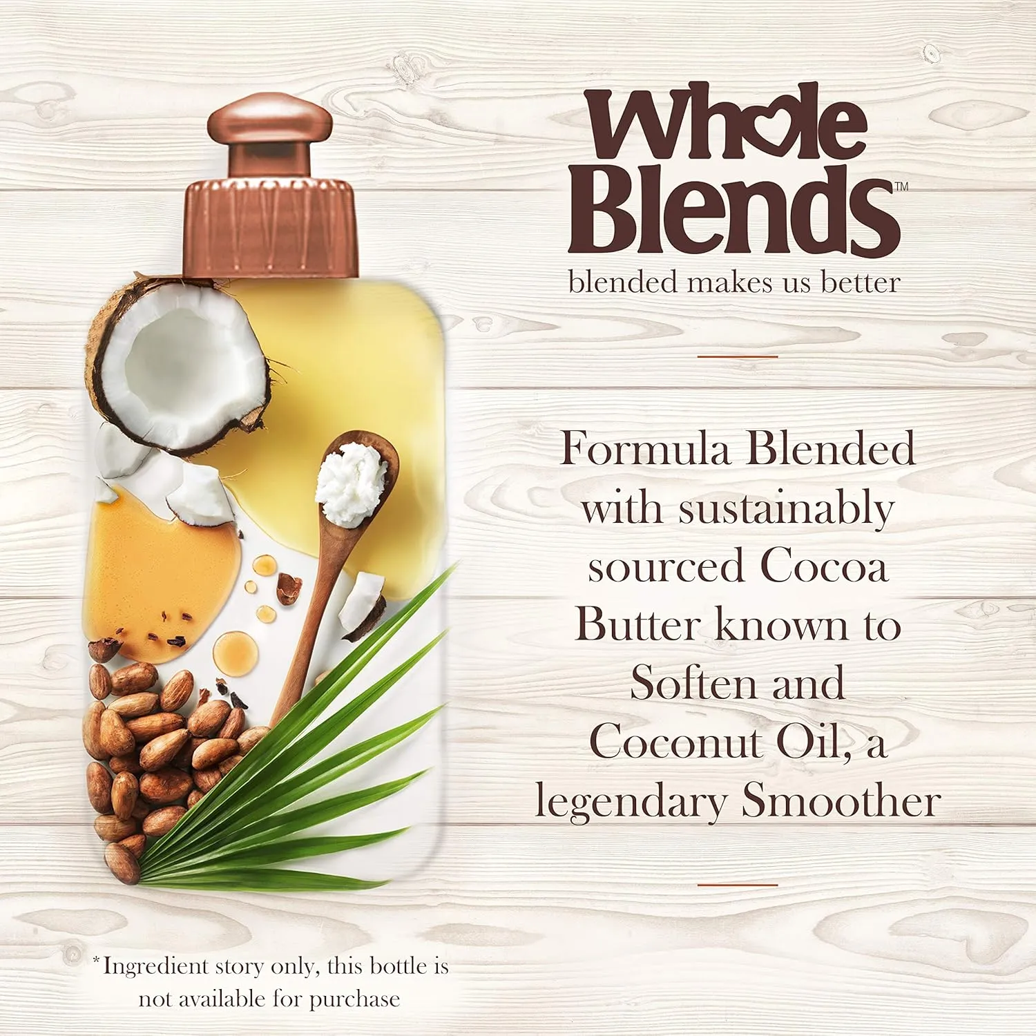 Garnier Whole Blends Smoothing Leave-in Conditioner, Coconut Oil & Cocoa Butter 10.2 Fl Oz (1 Count)