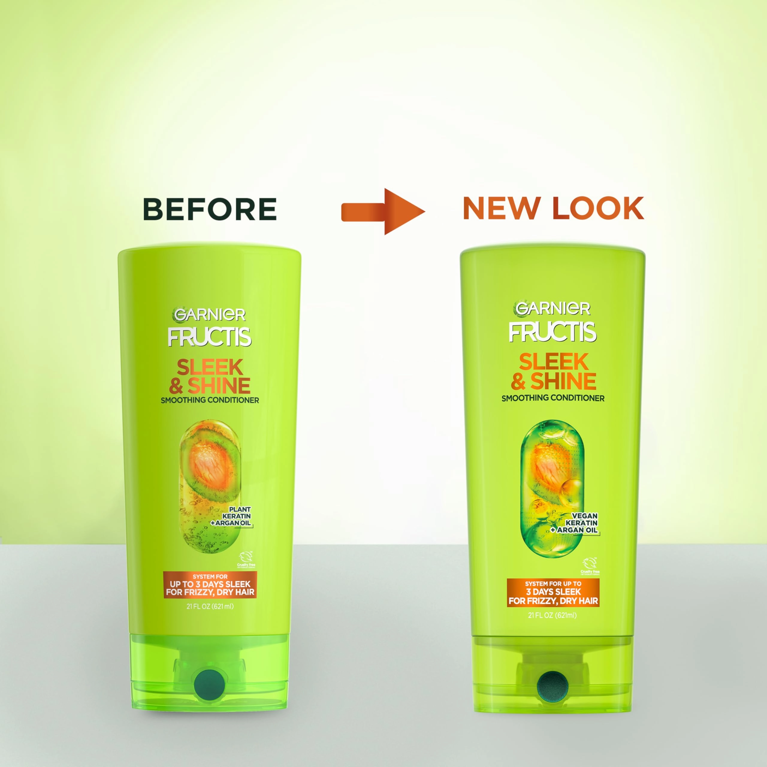 Garnier Fructis Sleek & Shine Conditioner, Frizzy, Dry, Unmanageable Hair, 21 fl. oz.(Packaging May Vary)