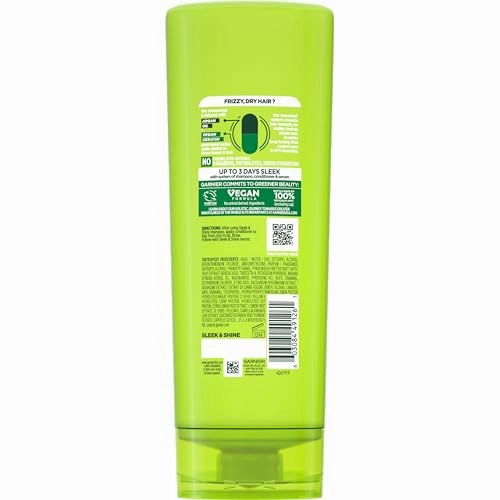 Garnier Fructis Sleek & Shine Conditioner, Frizzy, Dry, Unmanageable Hair, 21 fl. oz.(Packaging May Vary)