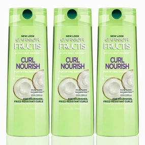 Garnier Hair Care Fructis Triple Nutrition Curl Nourish Shampoo (Packaging May Vary), 12.5 Fluid, 3 Count