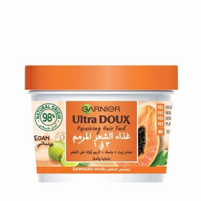 Garnier Ultra Doux Repairing Hair Food Mask & Leave-In Conditioner Damaged Hair Papaya 390ml