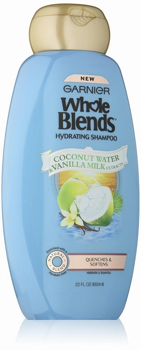 Garnier Whole Blends Shampoo with Coconut Water & Vanilla Milk Extracts, 22 fl. oz.