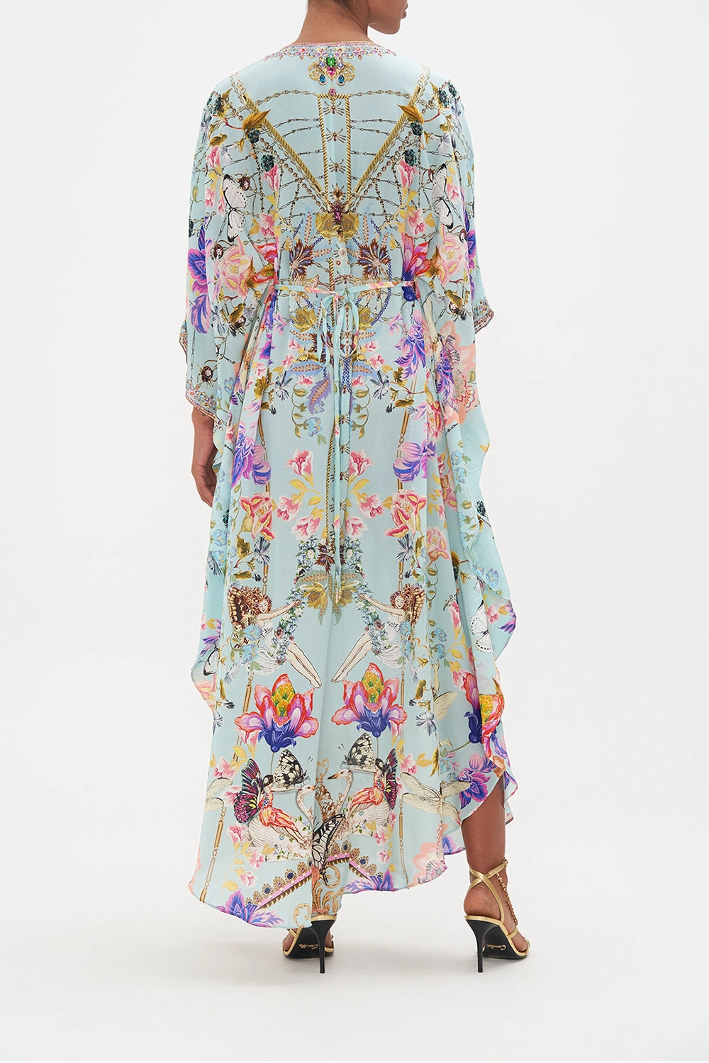 GATHERED WAIST KAFTAN LOVE WEB