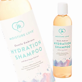 Gentle Embrace Hydration Shampoo for Curly Hair. Hydrating Shampoo that Moisturizes, Hydrates, Cleanses your Hair. All Natural Vegan Sulfate Free for All Types of Hair. Travel Size 8oz.