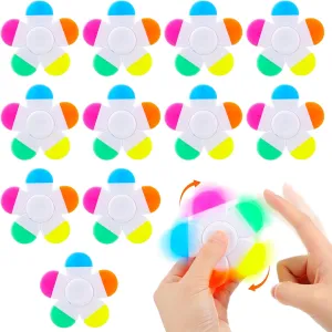 Geyee 12 Pieces Petals Highlighters Assorted Colors Back to School Flower Shape Watercolor Finger Highlighter Pens 5-in-1 Fluorescent Pens for Office School Stationery Aesthetic Supplies, 5 Colors