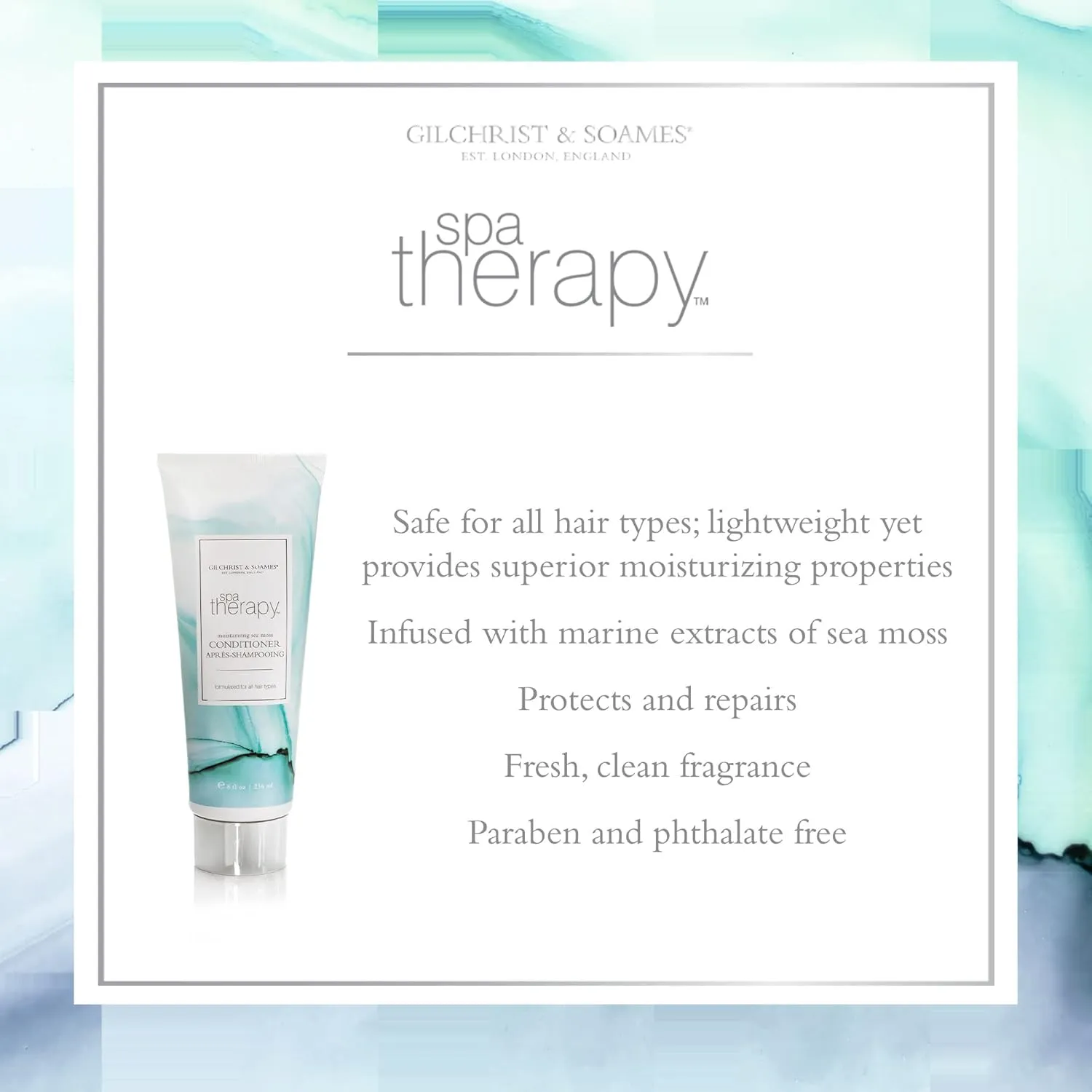 Gilchrist & Soames Spa Therapy Sea Kelp Conditioner - 8oz - Detoxifying, All Hair Types, Zero Parabens, Sulfates, and Phthalates