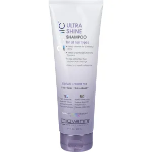 Giovanni 2chic Ultra-Shine Shampoo, 8.5 oz. – All Hair Types, Dual Taming Complex of Tsubaki Seed Oil & White Tea, Detangles, Smooths & Conditions, Tames Frizz & Flyaways
