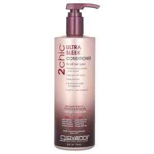 Giovanni 2chic Ultra-Sleek Conditioner for All Hair Types Brazilian Keratin Argan Oil 24 fl oz 710 ml