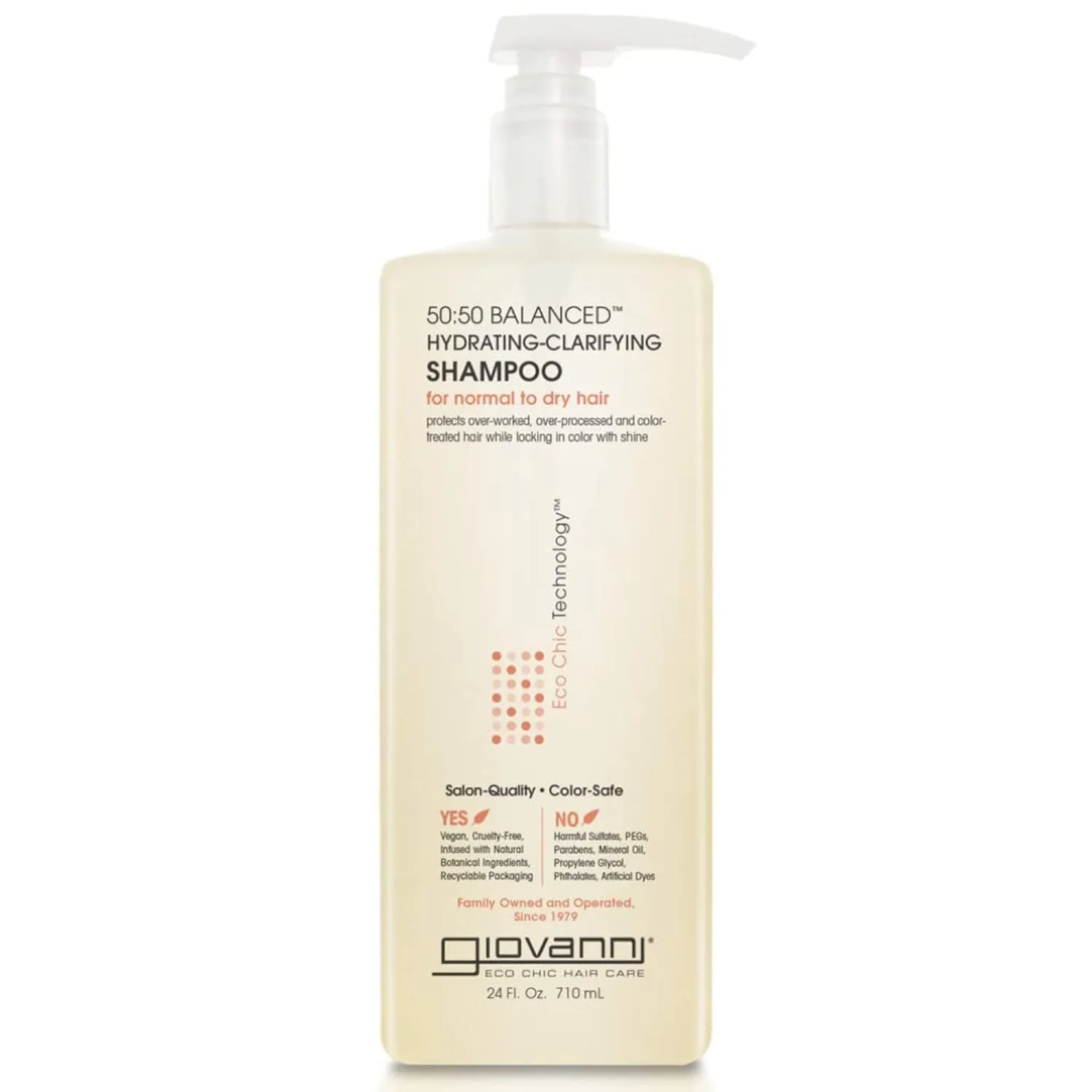 GIOVANNI 50:50 Balanced Hydrating Clarifying Shampoo - Moisturizing Shampoo for Women & Men, Gentle Cleansing for Damaged, Frizzy Hair, Salon Quality for Soft, Smooth Hair - 24 Fl Oz (Pack of 1)
