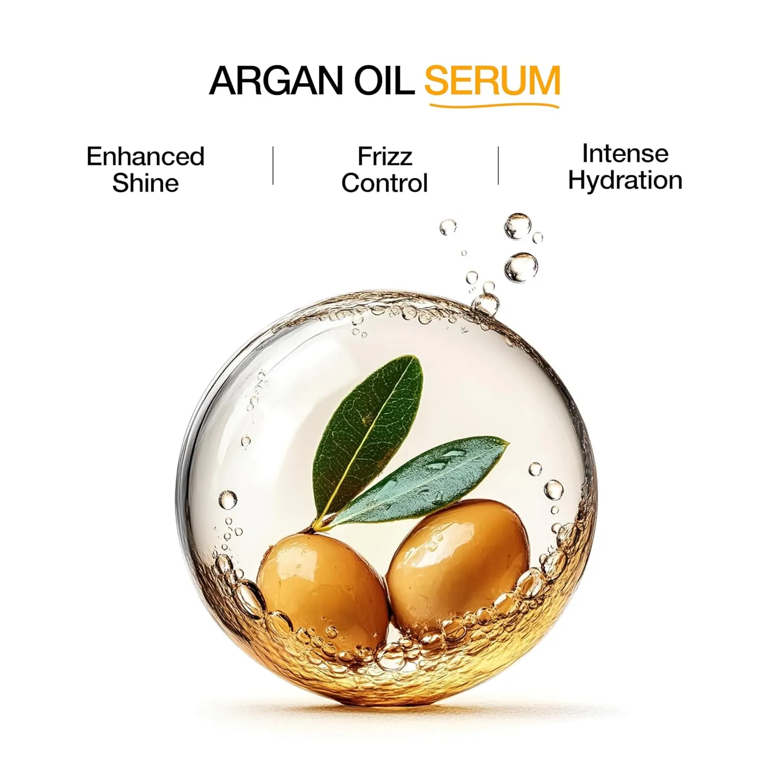 GK HAIR Global Keratin 100% Organic Argan Oil Anti Frizz Mini Serum (0.34 Fl Oz/10ml) Styling Smoothing Strengthening Hydrating & Nourishing Heat Protection Shine Frizz Control Dry Damage Hair Repair