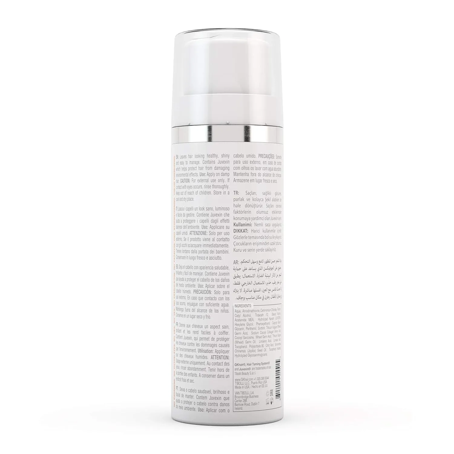 GK HAIR Global Keratin Leave In Conditioner Cream (4.4 Fl Oz/130ml) Conditioning Hydrating Smoothing Moisturizing & Frizz Control For Dry Damaged Hair Taming before Swimming or Exercise