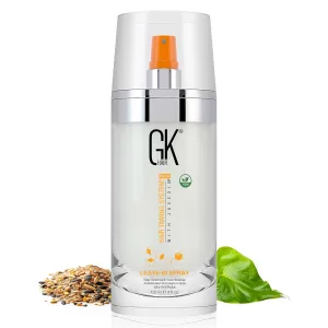 GK HAIR Global Keratin Leave-In Conditioner Detangler Spray 120 ml - For Dry, Damaged and Frizzy Hair Protection With Organic Natural Oil Strength & Shine | Hydrating Smoothing Styler