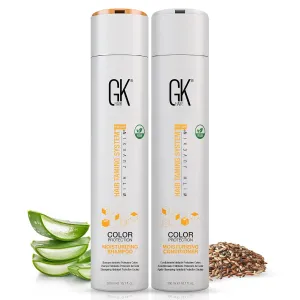 GK Hair Moisturizing Shampoo and Conditioner Set for Color Treated Hairs, Sulfate, Paraben, and Dye Free, with Global Keratin Naturally Derived Clean Ingredients (10.1 Fl Oz x 2)
