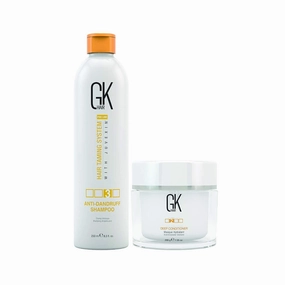 GK HAIR Global Keratin Anti Dandruff Shampoo 250ml -Deep Conditioner Masque 200g/7.5oz Dry Damage Hair Conditioning