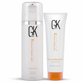 GK HAIR Global Keratin Leave in Conditioner Cream 130ml For Detangling Smoothing Strengthening Moisturizing & Frizz Control-ThermalStyleHer - 100ml/3.4oz
