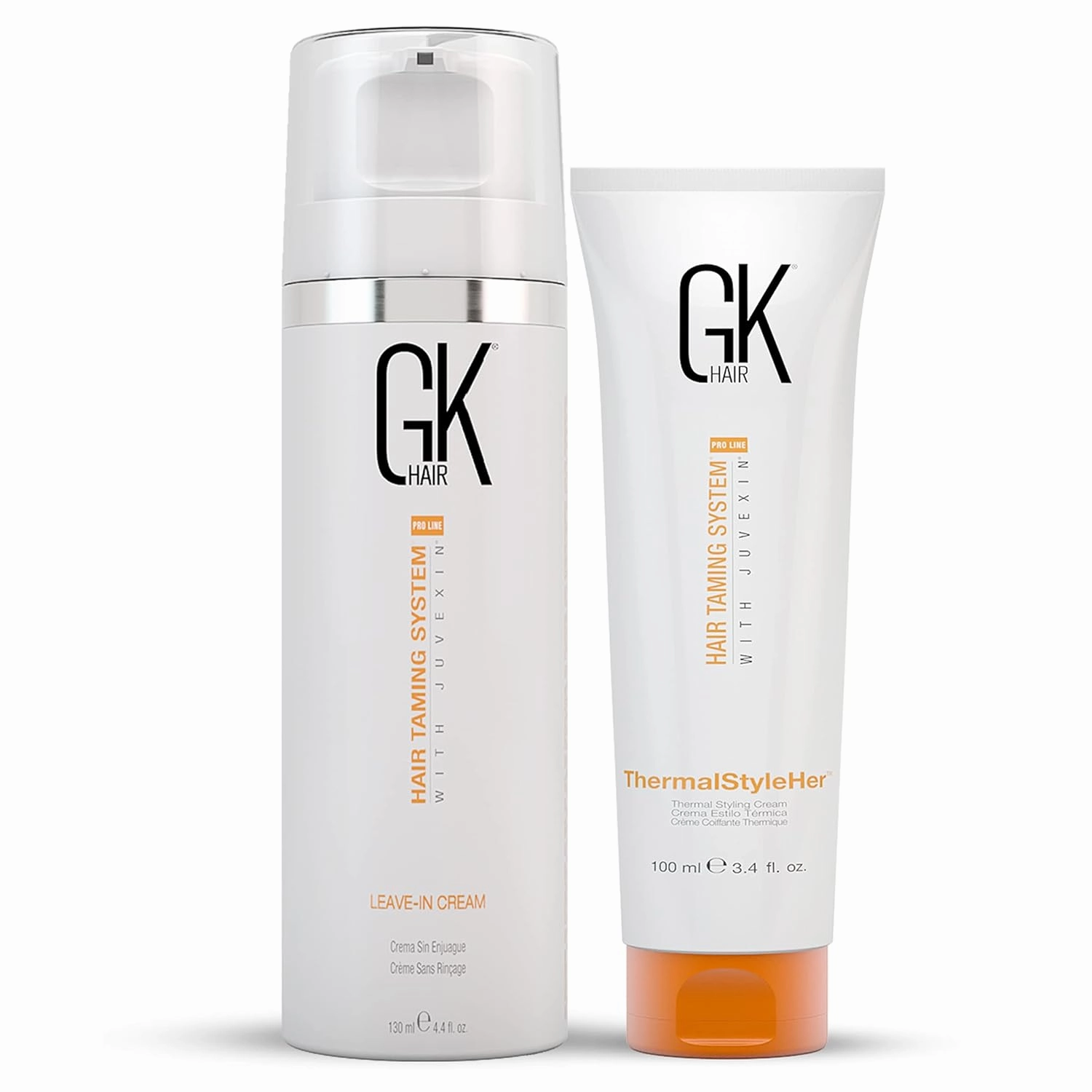 GK HAIR Global Keratin Leave in Conditioner Cream 130ml For Detangling Smoothing Strengthening Moisturizing & Frizz Control-ThermalStyleHer - 100ml/3.4oz